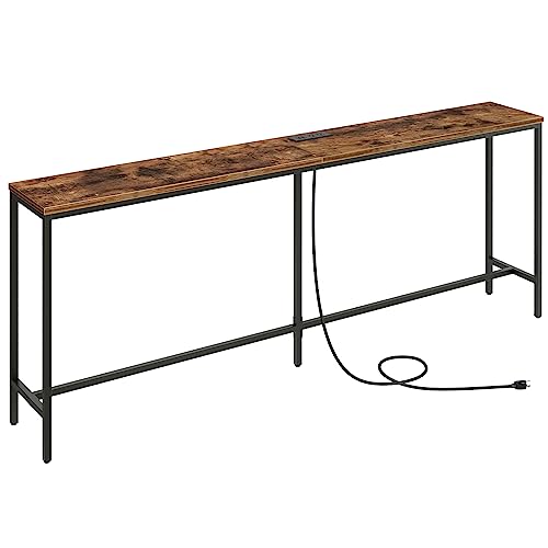 Industrial Console Table with USB Ports