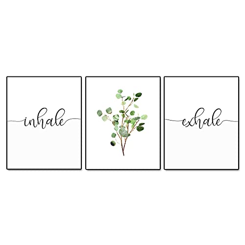 Inhale Exhale Prints Above Bed Decor Bedroom Wall Arts Flower Prints Minimalist Decor Inhale Exhale Art UNFRAMED 11X14INCH