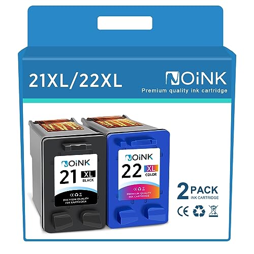 Ink 21 22 Combo Pack Replacement for HP 21 22 Ink Cartridge Combo Pack for HP Deskjet F4180 D1420 PSC 1410 (1 Black, 1 Tri-Color, 2-Pack)