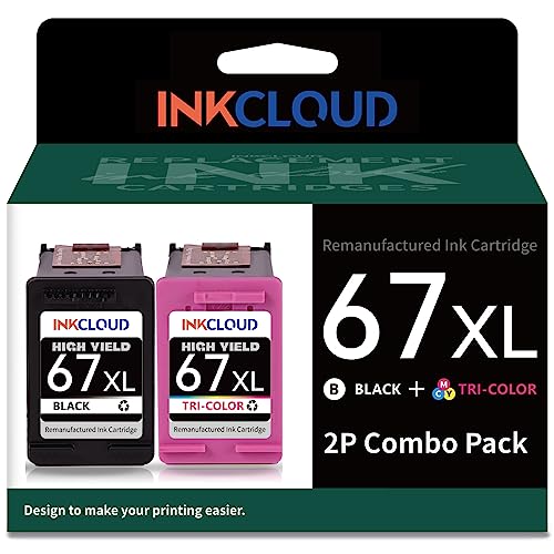 INKCLOUD Printer Ink 67XL High Yield