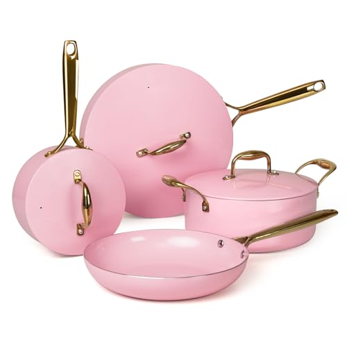 Innerwell 7-Piece Non-Stick Cookware Set - Pink