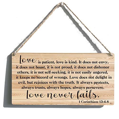 Inspirational Bible Signs Wooden Hanging Sign