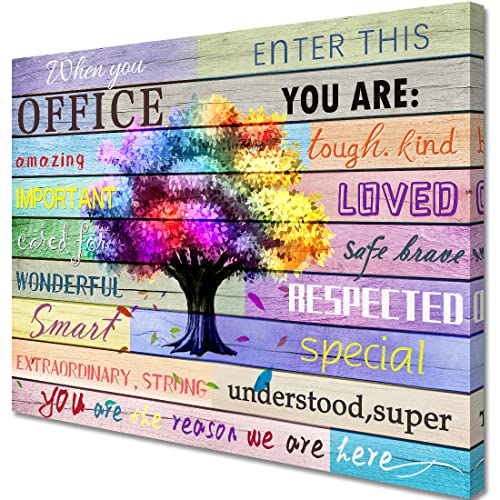 Inspirational Office Motto Decor Canvas Prints
