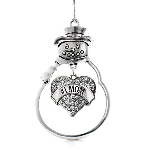 Inspired Silver #1 Mom Charm Ornament