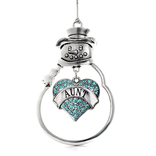 Inspired Silver Aunt Aqua Charm Ornament