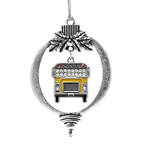 Inspired Silver - Half Carat School Bus Charm Ornament