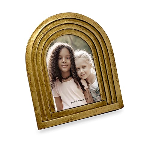Isaac Jacobs 2x3 Vertical Gold Arc Resin Picture Frame