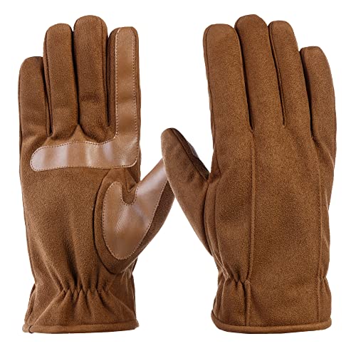 isotoner Mens Microfiber Touchscreen Texting Warm Lined Cold Weather With Water Repellent Technology Gloves
