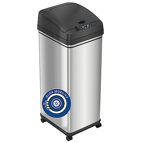 iTouchless Sensor Trash Can with Wheels and Odor Control