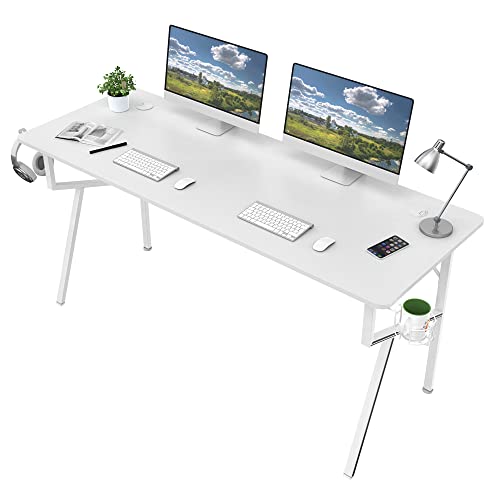 It's_Organized White Gaming Desk 63 inch