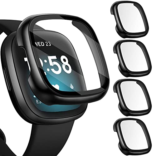iVoler Fitbit Screen Protector and Protective Case - 4 Pack