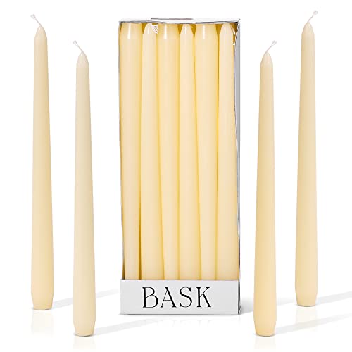 Ivory Taper Candles - Long Burning 8 Hours