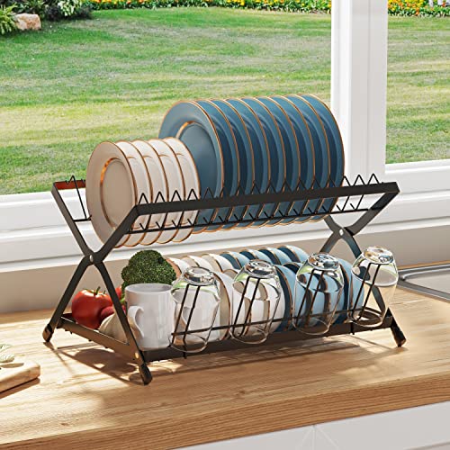 Iwaiting Collapsible Dish Drying Rack