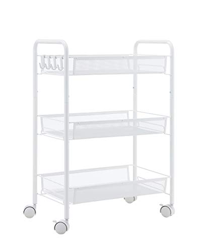 JANE EYRE 3-Tier Utility Storage Rack Cart on Wheels