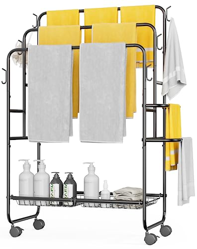 JANE EYRE Towel Rack - 3-Tier Standing Pool Towel Drying Stand