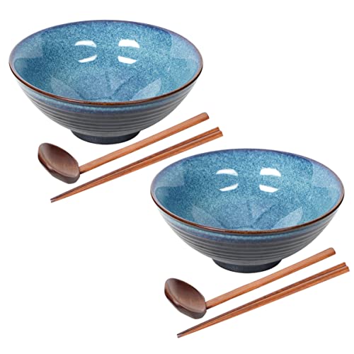 Japanese Style Ramen Bowl Set with Chopsticks