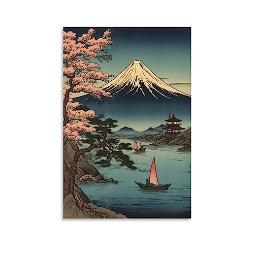 Japanese Ukiyo-e Art Mount Fuji Poster