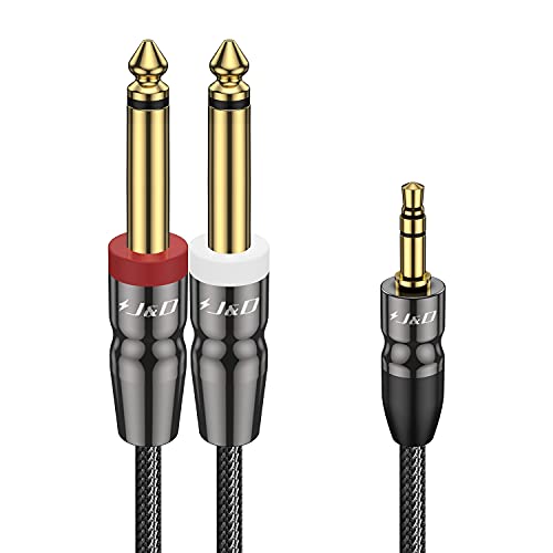 J&D 3.5mm to Dual 1/4 inch Stereo Splitter Y Cable