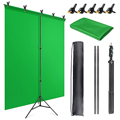 JEBUTU Green Screen Backdrop with Stand Kit