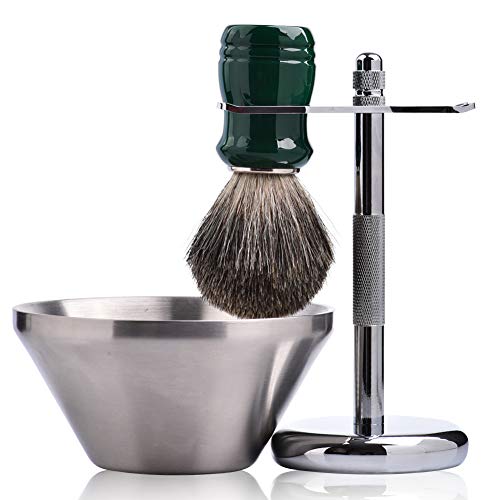 Je&Co Shaving Set with Badger Hair Shaving Brush