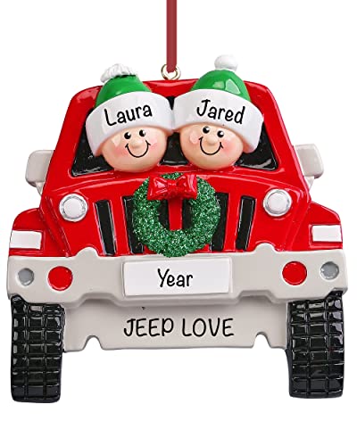 Jeep SUV Couples Christmas Ornament
