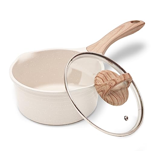 JEETEE 2.5 Quart Non-Stick Sauce Pan with Lid