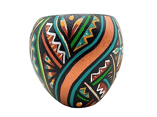 Jemez Pottery Hand Painted Multicolor Native American Vase