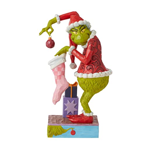Jim Shore Grinch Stealing Ornament Figurine, Multicolor - Enesco
