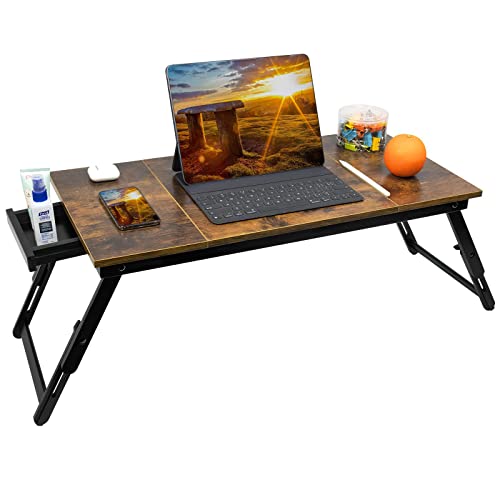 JMLHMXC Bamboo Laptop Desk Bed Tray Table