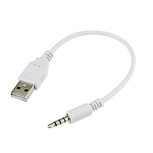 JNSupplier 3.5mm Male AUX Audio Plug Jack to 2.0 Male USB Charge Adapter Cord Audio Cable (White)