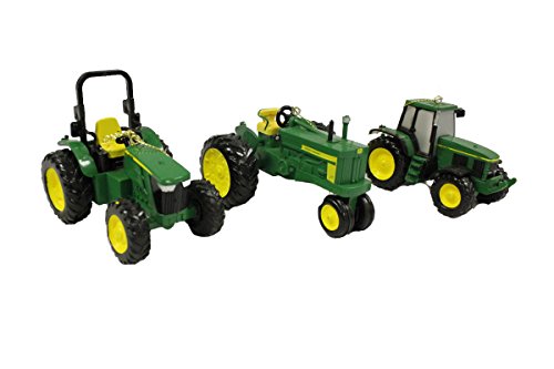 John Deere Tractors Holiday Ornaments Set of 3