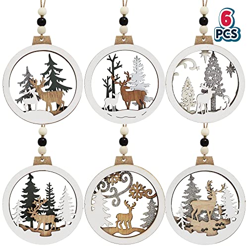 Joiedomi Christmas Wooden Reindeer Ornaments