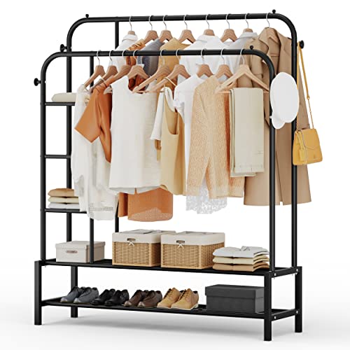 JOISCOPE Double Rods Portable Garment Rack