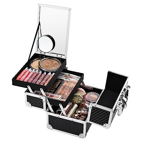 Joligrace Makeup Box Cosmetic Train Case