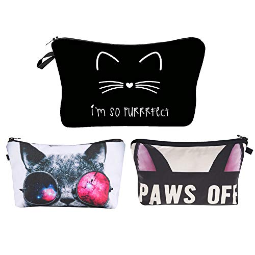 Jom Tokoy Makeup Bag Cute Cat 3pcs/set Cosmetic Bag kitty Pencil Case (HZBZH2)