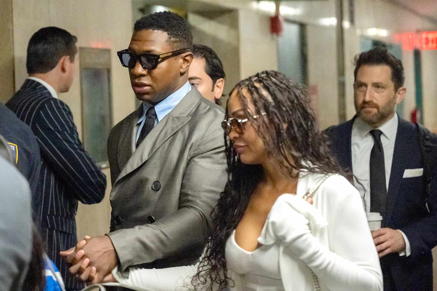 Jonathan Majors And Meagan Good Spotted Cuddling In NYC Ahead Of Trial