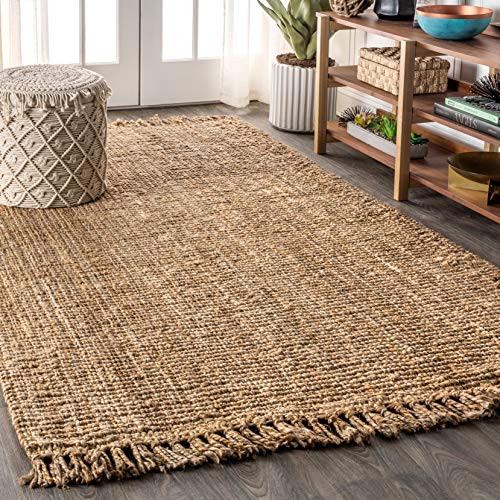 JONATHAN Y Natural Jute with Fringe Area-Rug