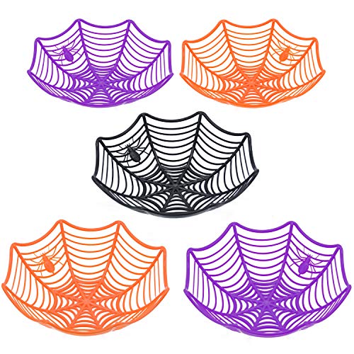 JOYIN Halloween Spider Web Plastic Basket Bowls