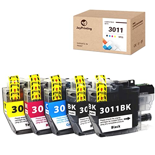 JoyPrinting LC-3011 Compatible Brother Ink Cartridges, 5-Pack