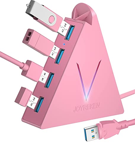 JoyReken 4-Port USB 3.0 Hub - Pink