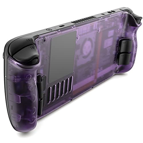 JSAUX Transparent Back Plate for Steam Deck - Purple