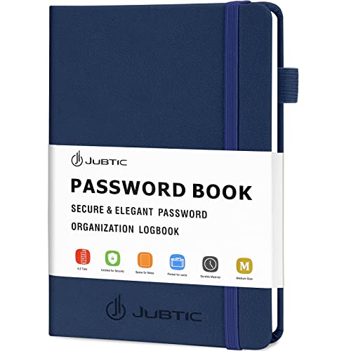 JUBTIC Password Book - Secure Password Organizer and Keeper