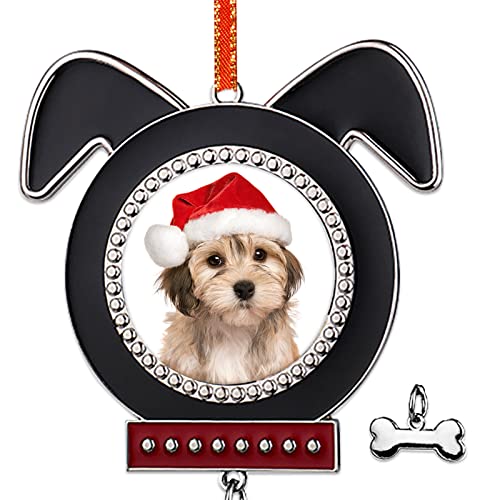JUESMOS Dog Photo Frame Christmas Ornaments