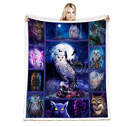Juirnost Owl Gifts for Women Blanket