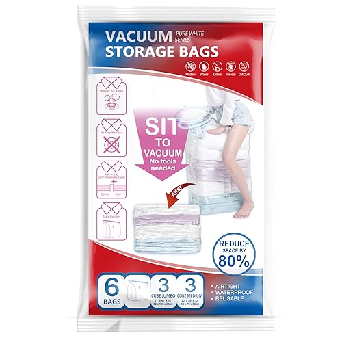 GONGSHI Vacuum Storage Bags (3 x Jumbo, 3 x Large, 3 x Medium