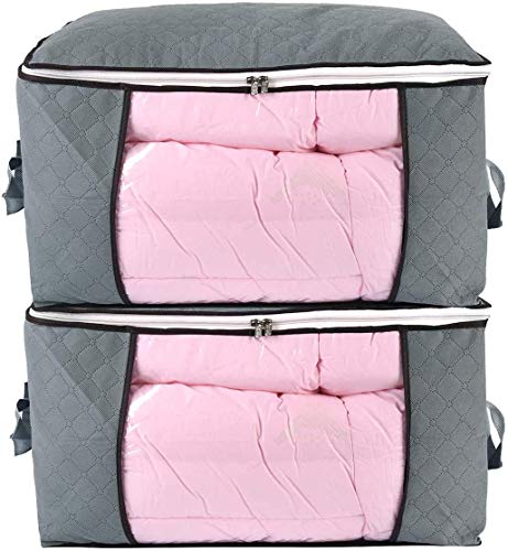 2Pack 105L Extra Large Storage Bags, Folding Moving Comforter