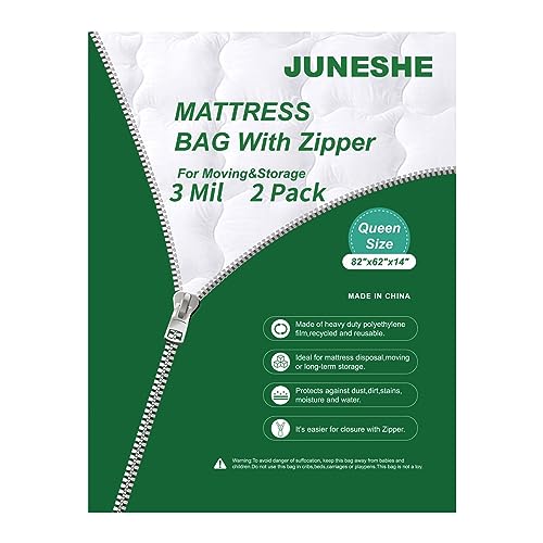 JUNESHE Queen Mattress Bags for Moving and Storage