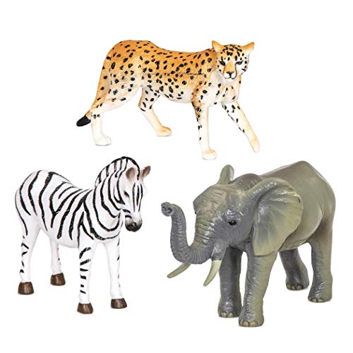 Jungle Animal Toys with Zebra Toy for Kids 3+ Pc