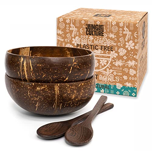 Jungle Culture 2 Polished Coconut Bowl Set