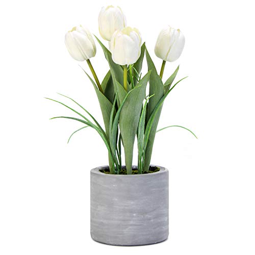 Jusdreen Artificial Potted Tulips Flowers